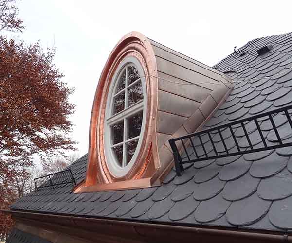 Detail oplechování, RD Praha 6